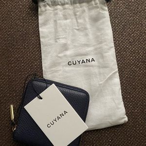 NWT Cuyana Navy Small Classic Zip Around Wallet